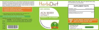 Herbadiet Acai Berry Extract - supplement