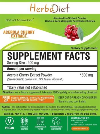 Herbadiet Acerola Cherry Extract - supplement