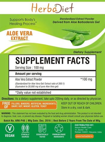 Herbadiet Aloe Vera Extract - supplement