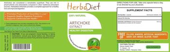 Herbadiet Artichoke Extract - supplement