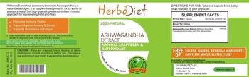Herbadiet Ashwagandha Extract - supplement