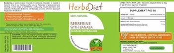 Herbadiet Berberine with banaba - supplement