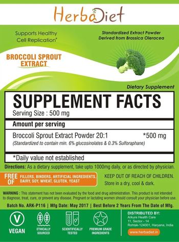Herbadiet Broccoli Sprout Extract - supplement