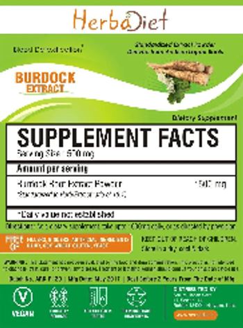 Herbadiet Burdock Extract - supplement