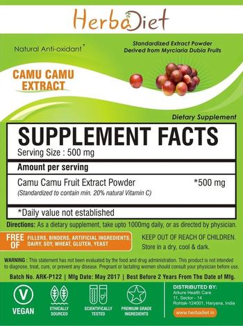 Herbadiet Camu Camu Extract - supplement