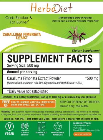 Herbadiet Caralluma Fimbriata Extract - supplement
