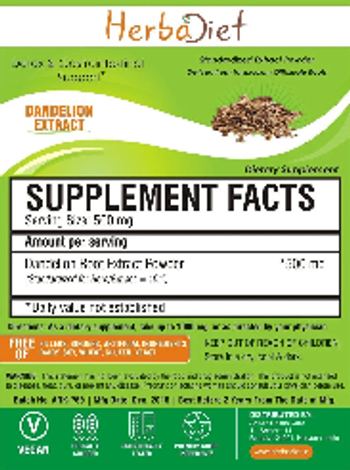 Herbadiet Dandelion Extract - supplement