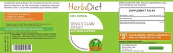 Herbadiet Devil's Claw Extract - supplement