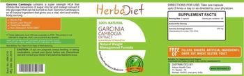 Herbadiet Garcinia Campbogia Extract Maximum Strength - supplement