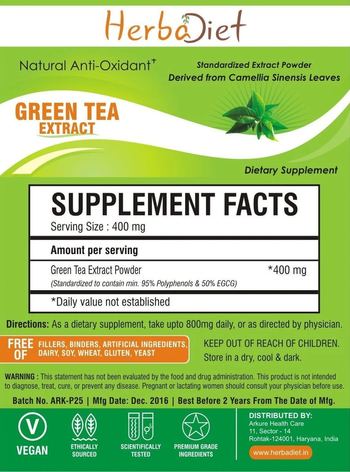 Herbadiet Green Tea Extract - supplement