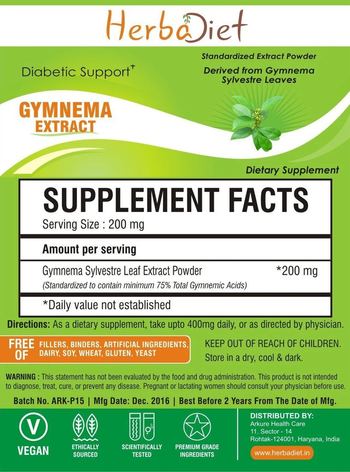 Herbadiet Gymnema Extract - supplement
