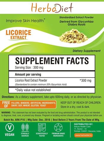 Herbadiet Licorice Extract - supplement