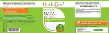 Herbadiet Maca Extract - supplement