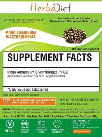 Herbadiet Mono Ammonium Glycyrrhizinate - supplement