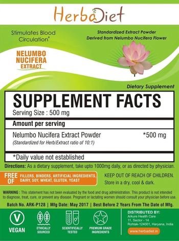 Herbadiet Nelumbo Nucifera Extract - supplement