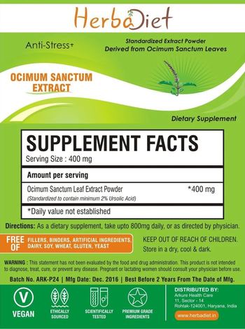 Herbadiet Ocimum Sanctum Extract - supplement