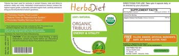 Herbadiet Organic Tribulus - supplement
