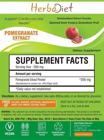 Herbadiet Pomegranate Extract - supplement