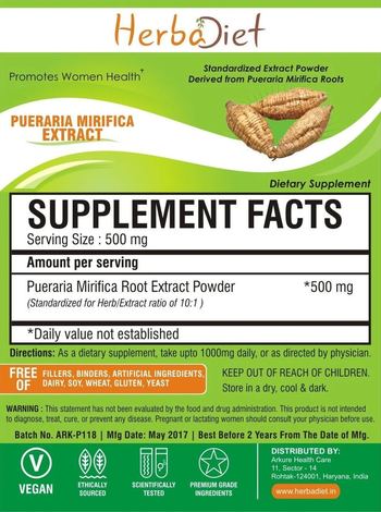 Herbadiet Pueraria Mirifica Extract - supplement