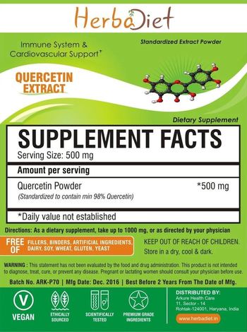 Herbadiet Quercetin Extract - supplement
