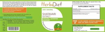Herbadiet Shatavari Extract - supplement