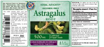 Herbal Authority Astragalus Root 500 mg - liquid herbal supplement