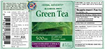 Herbal Authority Green Tea 500 mg - liquid herbal supplement