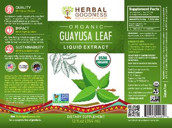 Herbal Goodness Organic Guayusa Leaf Liquid Extract - supplement