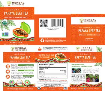 Herbal Goodness Organic Papaya Leaf Tea - supplement