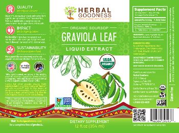 Herbal Goodness Organic Soursop Graviola Leaf Liquid Extract - supplement