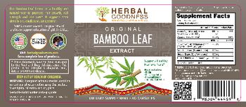 Herbal Goodness Original Bamboo Leaf Extract - supplement