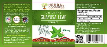 Herbal Goodness Original Guayusa Leaf Extract 600 mg - supplement