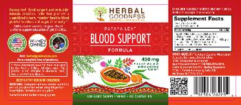 Herbal Goodness Papaya Leaf Blood Support Formula - supplement