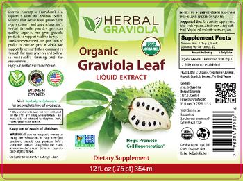 Herbal Graviola Organic Graviola Leaf Liquid Extract - supplement