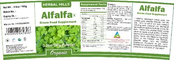 Herbal Hills Alfalfa - green food supplement