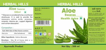 Herbal Hills Aloe Swaras - ayurvedic product