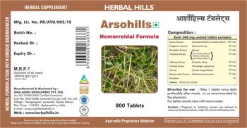 Herbal Hills Arsohills - herbal supplement