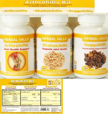 Herbal Hills Arthrohills Kit Shallakihills - supplement
