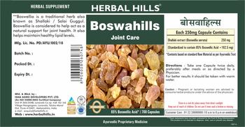Herbal Hills Boswahills - herbal supplement