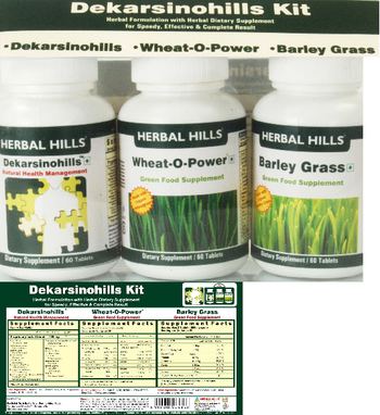 Herbal Hills Dekarsinohills Kit Dekarsinohills - supplement