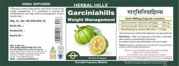 Herbal Hills Garciniahills - herbal supplement