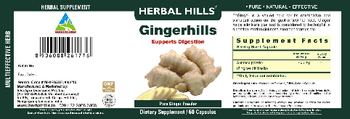 Herbal Hills Gingerhills - herbal supplement