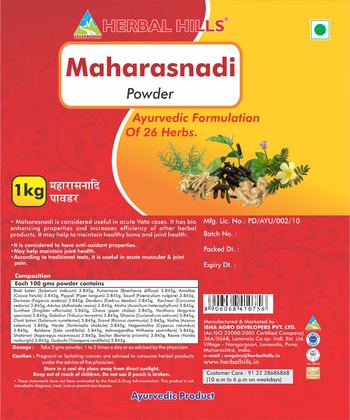 Herbal Hills Maharasnadi Powder - ayurvedic product
