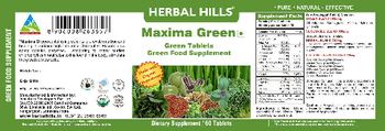 Herbal Hills Maxima Green Green Tablets Green Food Supplement - green food supplement
