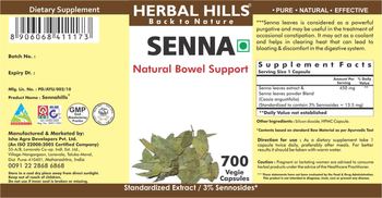 Herbal Hills Senna - supplement