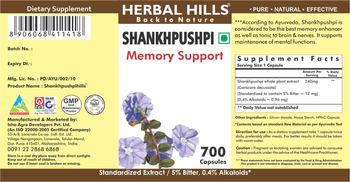 Herbal Hills Shankhpushpi - supplement