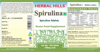 Herbal Hills Spirulina - green food supplement