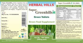 Herbal Hills Super Greenhills - green food supplement