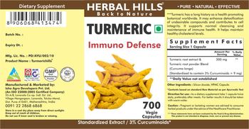 Herbal Hills Turmeric - supplement