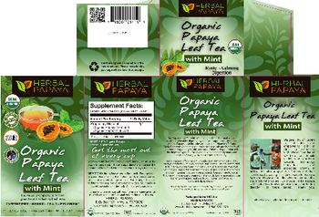 Herbal Papaya Organic Papaya Leaf Tea With Mint - herbal tesupplement